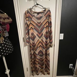 Sunny Taylor Warm Patterned Maxi Dress
